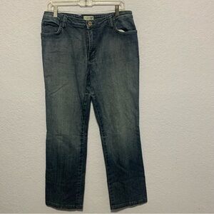 St John Sport High Rise Stretch Straight Leg Distressed Jeans